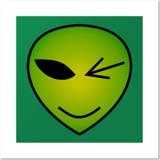 Winking Alien Posters and Art